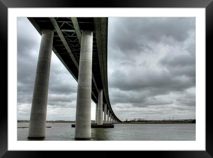 Sheppey Bridge Framed Mounted Print by Andy Wickenden