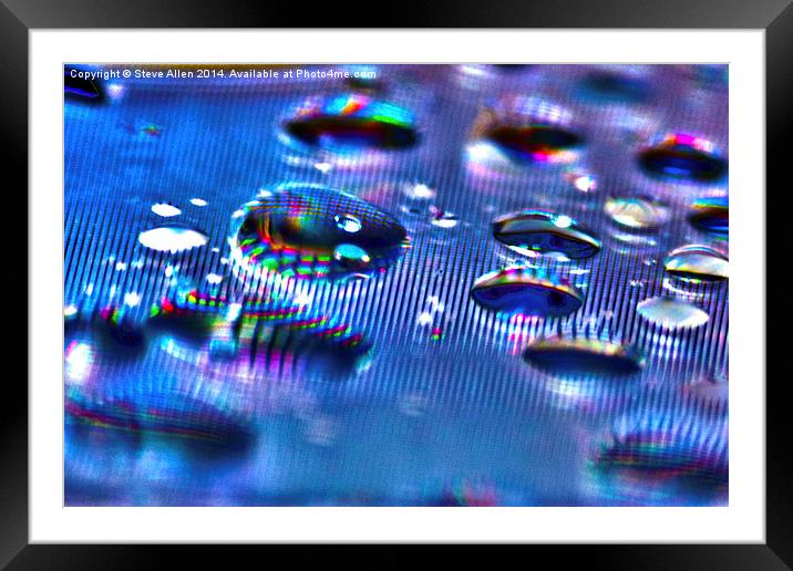 Droplets Framed Mounted Print by Steve Allen