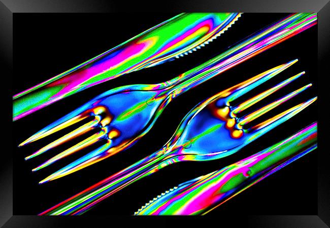 Polarized Party Cutlery Framed Print by Steve Allen