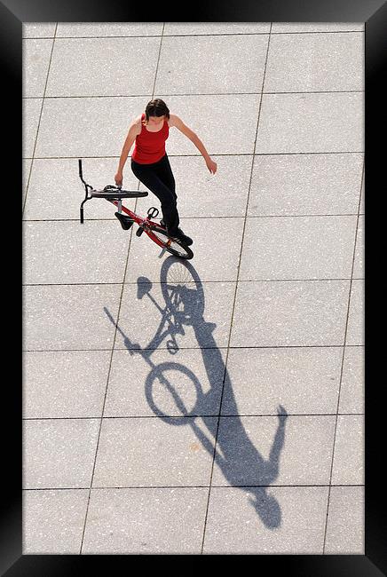 BMX Flatland Monika Hinz Framed Print by Matthias Hauser