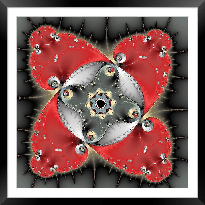 Red and grey abstract art Framed Mounted Print by Matthias Hauser
