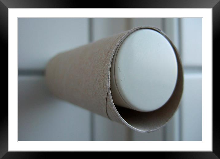 Help -empty toilet paper roll Framed Mounted Print by Matthias Hauser