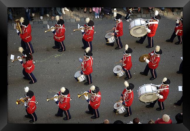 Marching band at german carnival Framed Print by Matthias Hauser