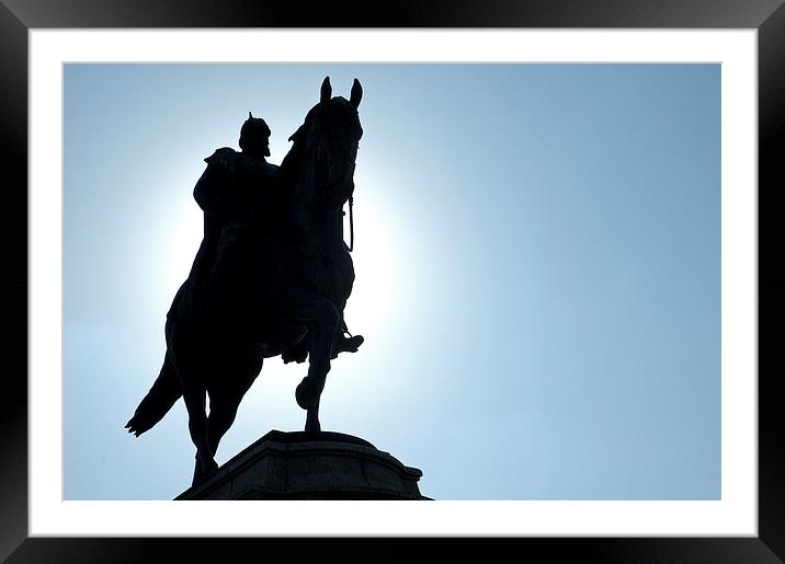Monument Kaiser Wilhelm with horse Framed Mounted Print by Matthias Hauser