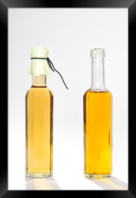 Oil and vinegar bottles Framed Print by Matthias Hauser