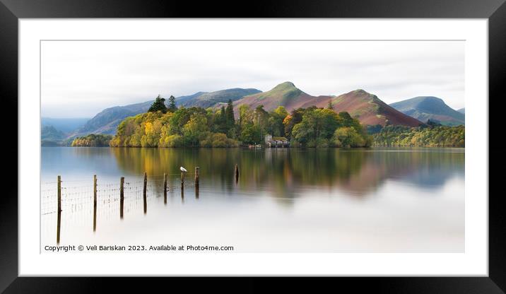 Derwentwater in Autumn - Lake District Framed Mounted Print by Veli Bariskan