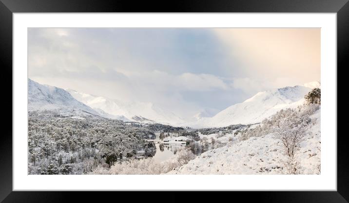 Glen Affric Winter Wonderland Framed Mounted Print by Veli Bariskan