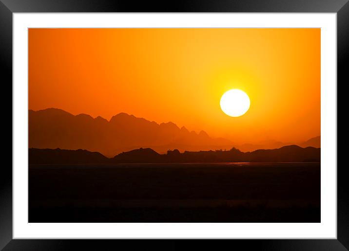 Afghanistan Sunset Framed Mounted Print by Heather Wise
