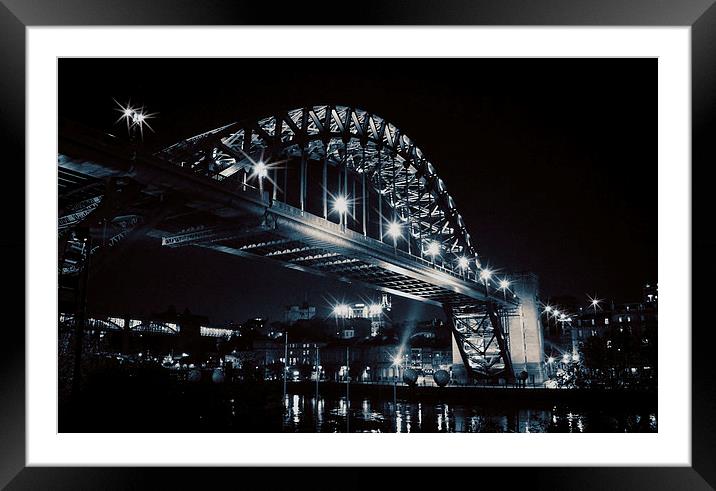 Tyne Bridge Framed Mounted Print by Devon Lowery