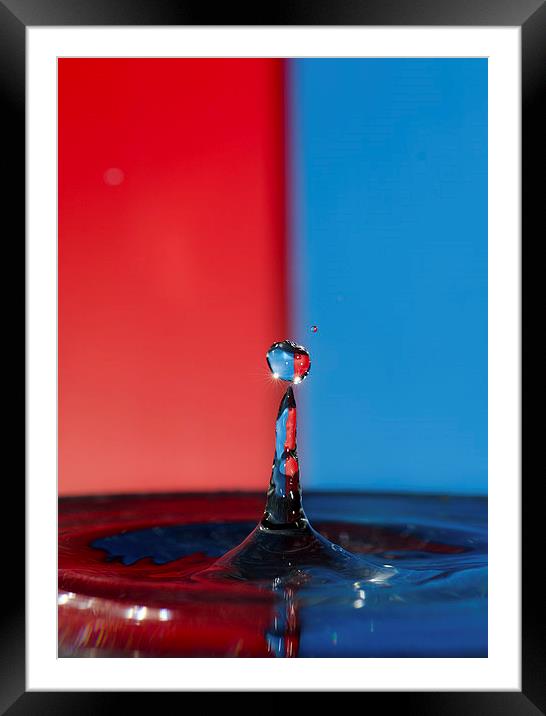 Water Droplet Framed Mounted Print by Jade Wylie