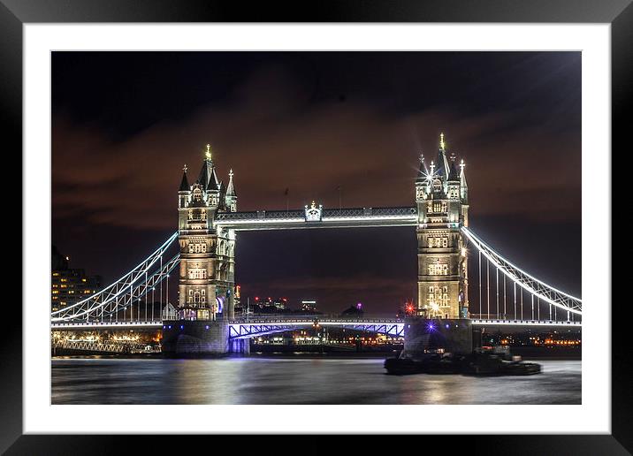 The Towering Bridge Framed Mounted Print by Asha Suadwa