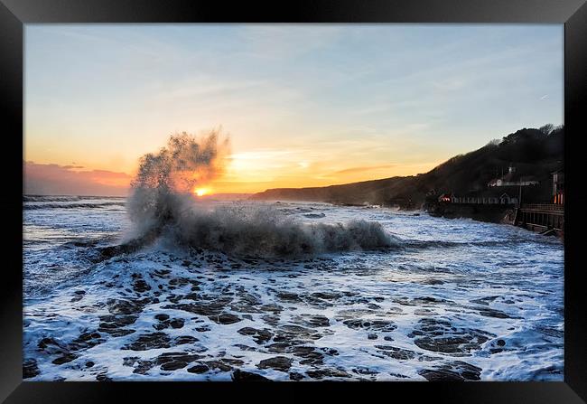 Wave around the Sun Framed Print by Andrew McCauley