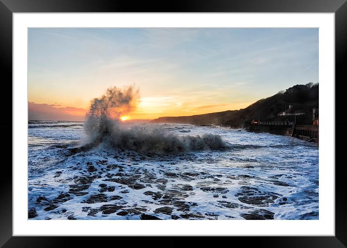 Wave around the Sun Framed Mounted Print by Andrew McCauley