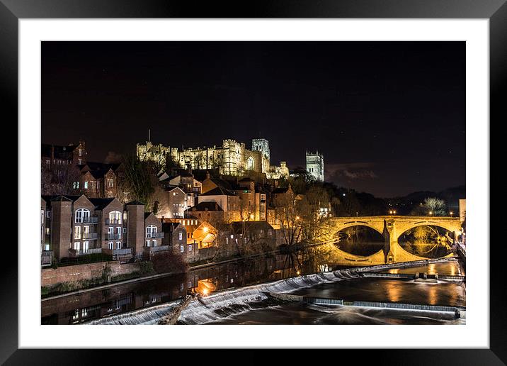  Durham Cathedral by night  Framed Mounted Print by keith franklin