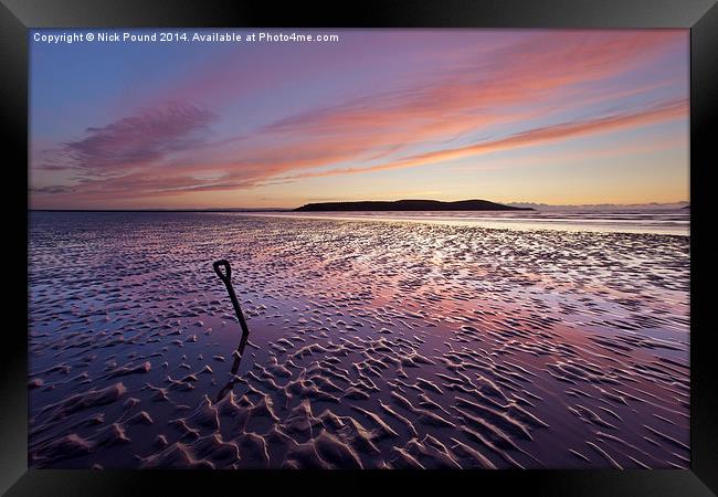 I Really Dig A Nice Sunset Framed Print by Nick Pound