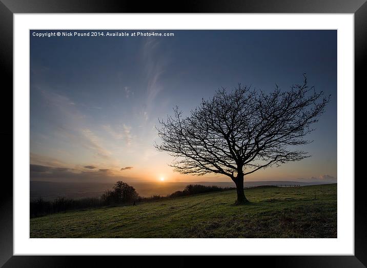  Sunset from Cothelstone Hill Framed Mounted Print by Nick Pound