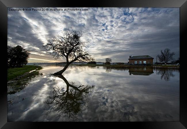 The River Parrett in Flood Framed Print by Nick Pound