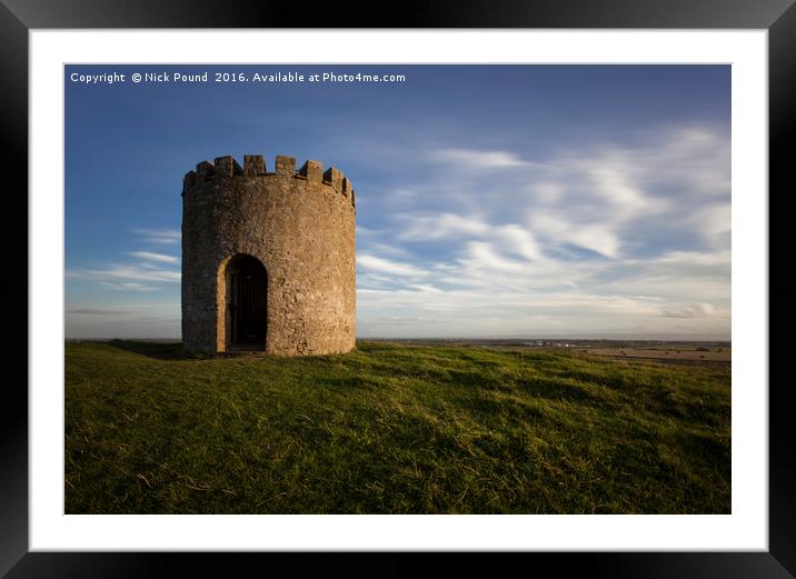 The Old Windmill Tower at Uphill Framed Mounted Print by Nick Pound