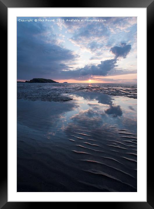 Uphill Beach Sunset Framed Mounted Print by Nick Pound