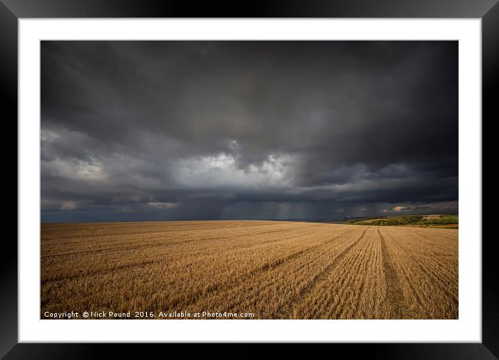 Stubble and Storm Framed Mounted Print by Nick Pound