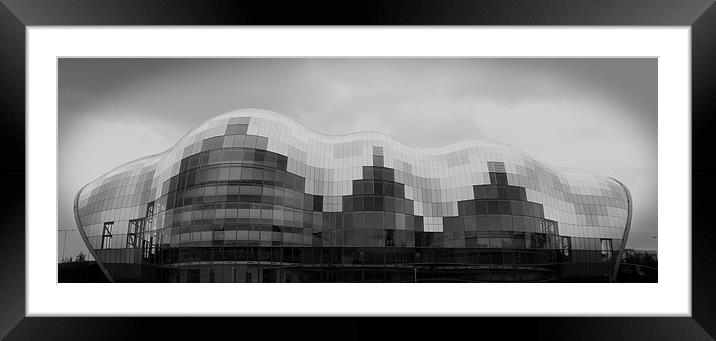 Sage Theatre in Gateshead, Black and White Framed Mounted Print by Jonathan Parkes