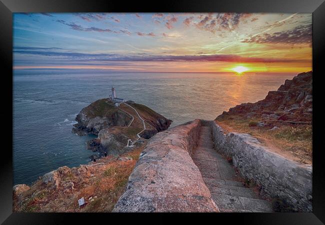south stack Framed Print by sean clifford