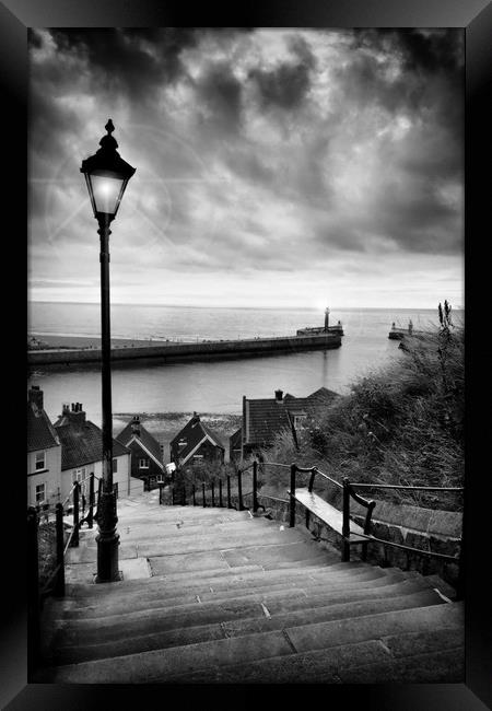 Whitby steps Framed Print by sean clifford
