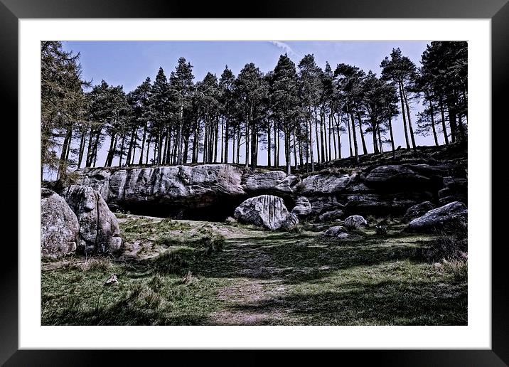 St Cuthberts Cave, Northumberland Framed Mounted Print by Julia Whitnall