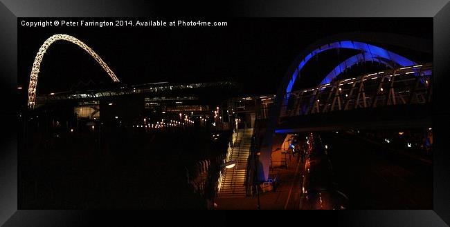 Wembley at night Framed Print by Peter Farrington