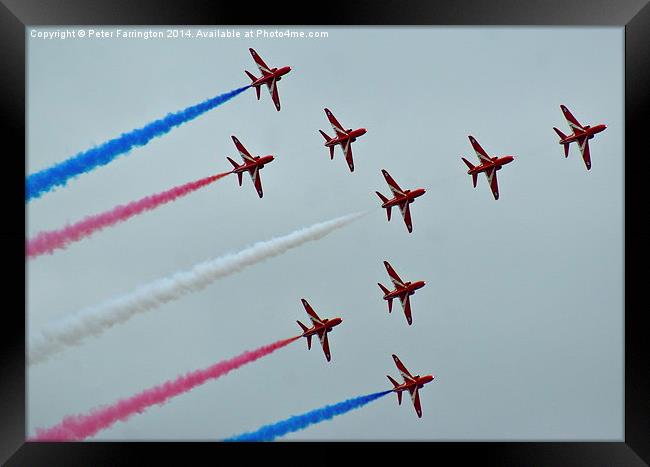 Reds Rolling Out Framed Print by Peter Farrington