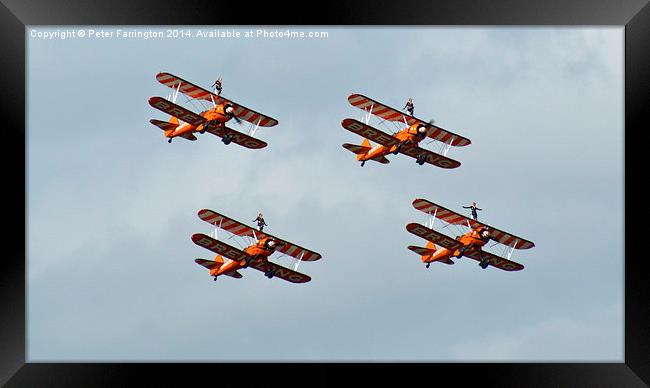 Breitling Wing Walkers Framed Print by Peter Farrington
