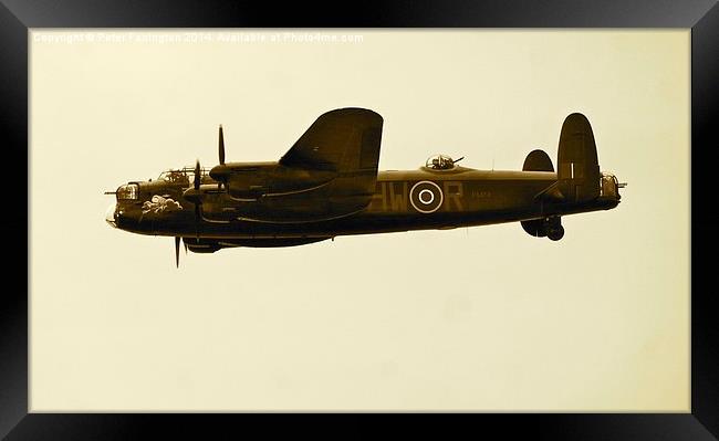 The Mighty Lancaster Framed Print by Peter Farrington