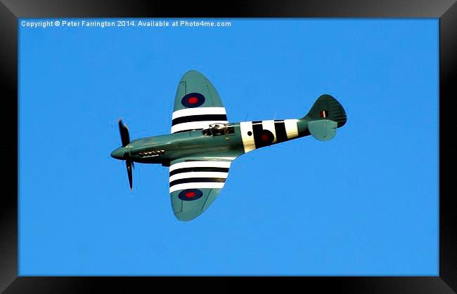 Spitfire Flying High Framed Print by Peter Farrington