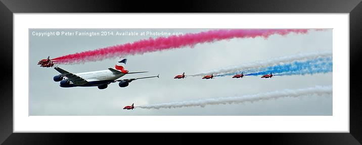 Red, White and Blue Go !! Framed Mounted Print by Peter Farrington