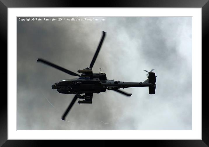 Apache Attack  Framed Mounted Print by Peter Farrington