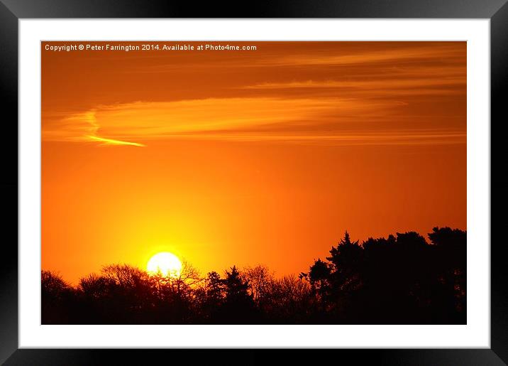  Sun Rise Over Wendover Woods Framed Mounted Print by Peter Farrington