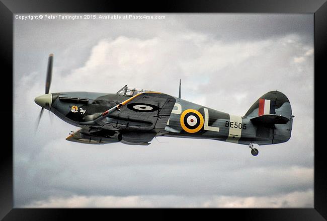 Hawker Hurricane Mk IIB BE505 Taking To The Skies Framed Print by Peter Farrington
