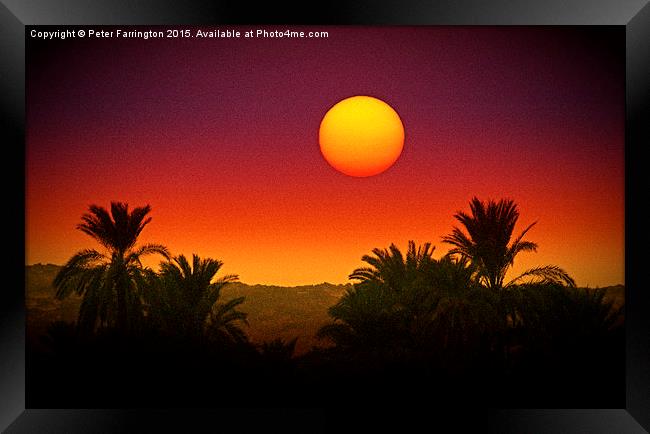 Colours Of The Sun Framed Print by Peter Farrington