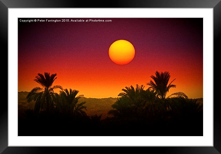 Colours Of The Sun Framed Mounted Print by Peter Farrington