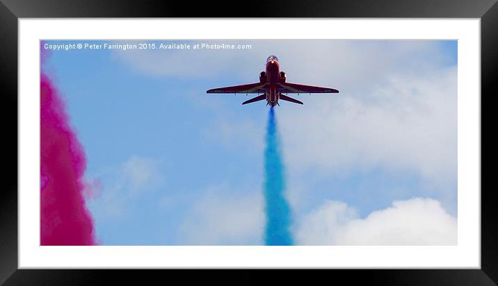  Blue Smoke On Framed Mounted Print by Peter Farrington