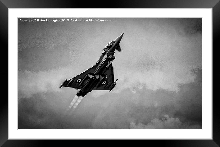 Typhoon Full Reheat Framed Mounted Print by Peter Farrington