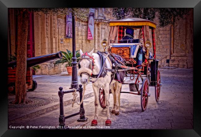 Travel In Malta Is Very Chilled. Framed Print by Peter Farrington