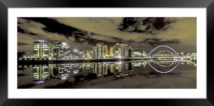Tyne Reflections Framed Mounted Print by Mark Donaldson