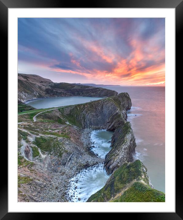 Stair Hole sunrise  Framed Mounted Print by Shaun Jacobs