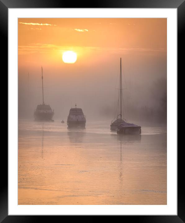 Misty Morning in Wareham Dorset  Framed Mounted Print by Shaun Jacobs