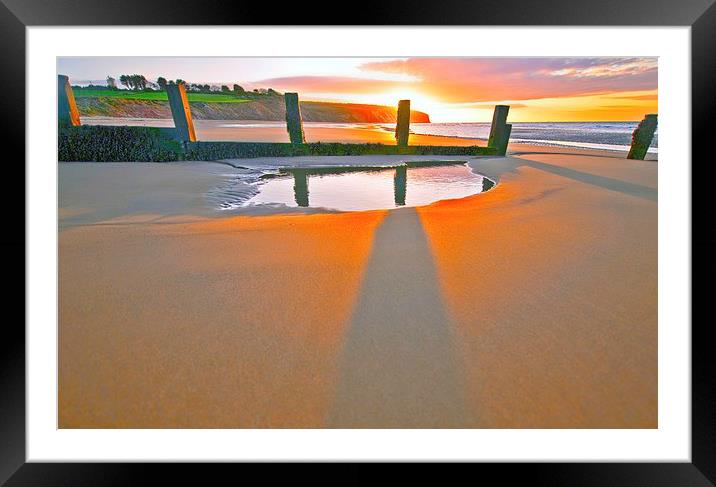 Sunrise over Yaverland beach Framed Mounted Print by Shaun Jacobs
