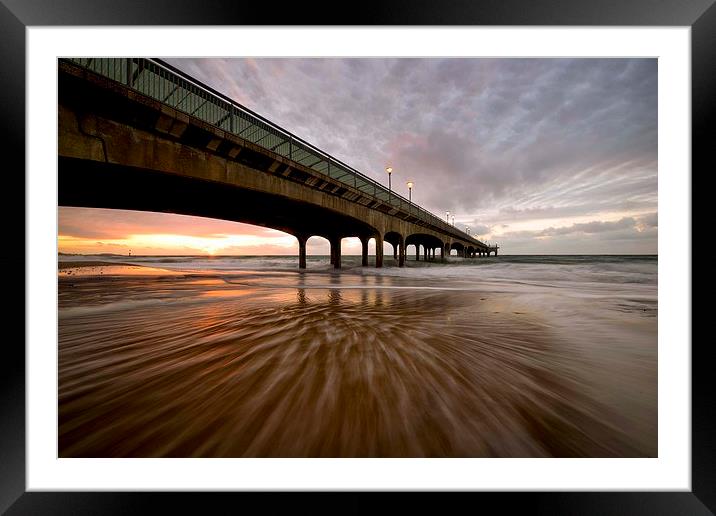  Boscombe pier on a stormy morning  Framed Mounted Print by Shaun Jacobs