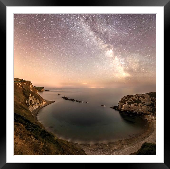  The Milky way over Man O War cove  Framed Mounted Print by Shaun Jacobs