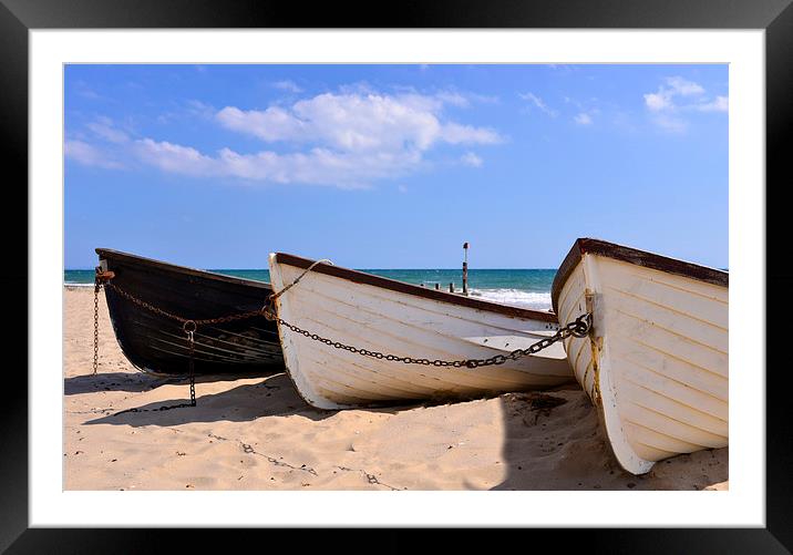  Fishing boats on the beach  Framed Mounted Print by Shaun Jacobs