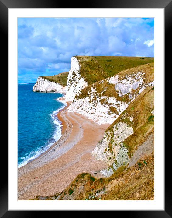  White cliffs in Dorset  Framed Mounted Print by Shaun Jacobs